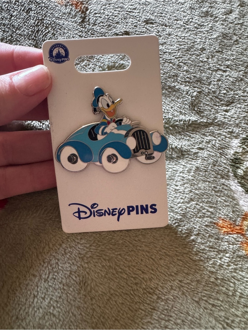 Disney Donald Duck Blue Car Enamel Pin -